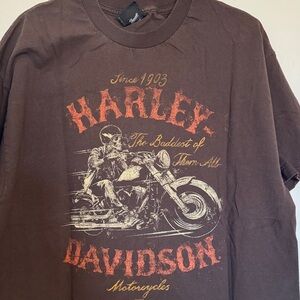Harley-Davidson Dark Brown Motorcycle Graphic Tee